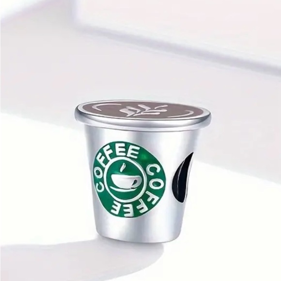 925 COFFEE BRACELET CHARM 925 - Picture 1 of 5
